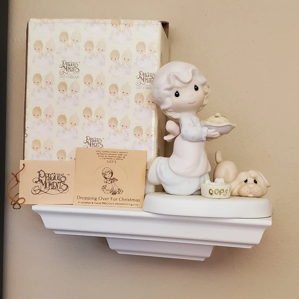 Precious Moments Dropping Over For Christmas Figurine 1982